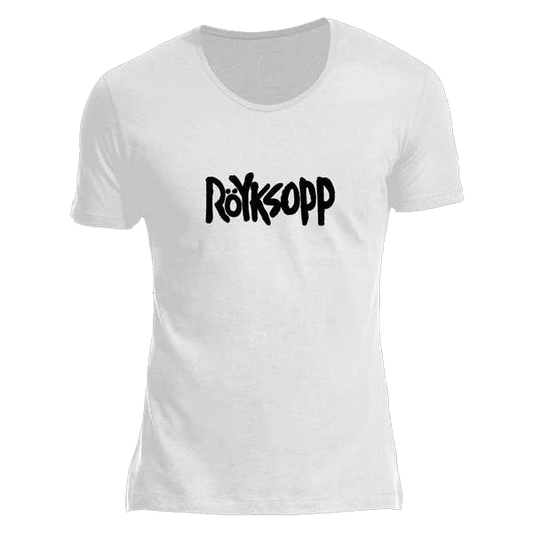 Röyksopp Logo Scooped Neck T-shirt - White 